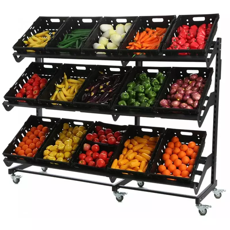 fruit and vegetables display rack Grocery Store grocery rack display racks fruit vegetable display stand for vegetable shelf