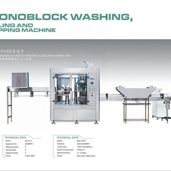 Monoblock Automatic 883 Washing filling Capping 3in1 machine