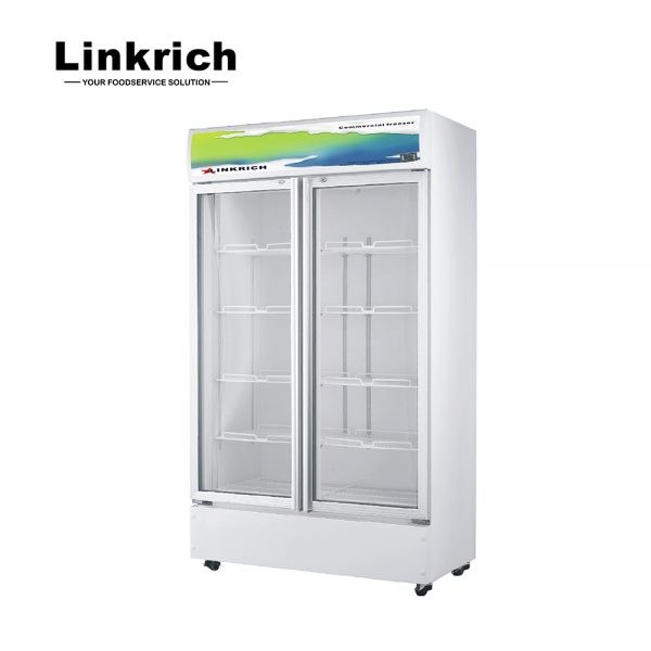 Glass Display Cabinet Commercial Beverage Cooler Chiller Refrigerator