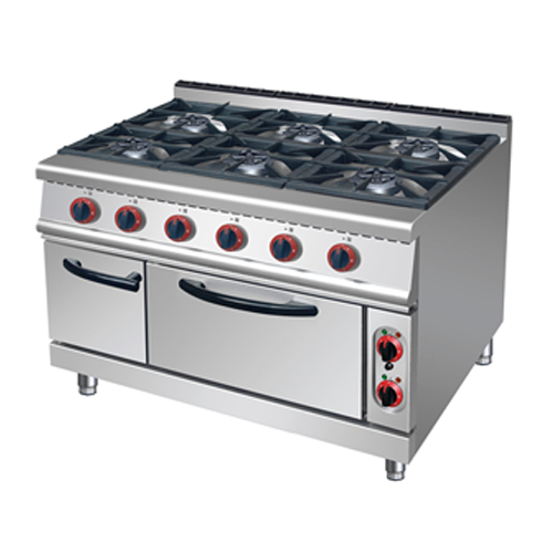 6-Burner Commercial Gas Range Oven, Chinese Cooking Range