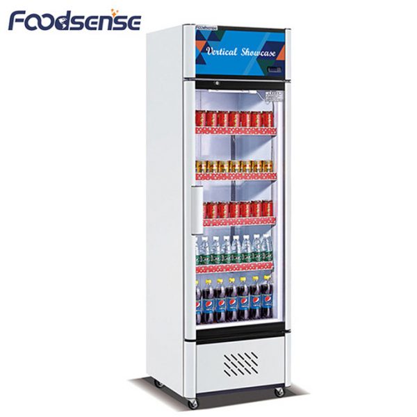 Single Door Commercial Beverage Display Cooler, Stainless Steel Drink Cooler