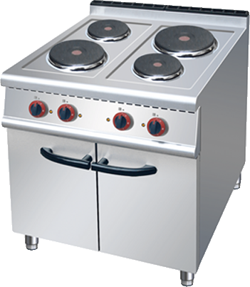 Electric 4-plate Cooker with Cabinet