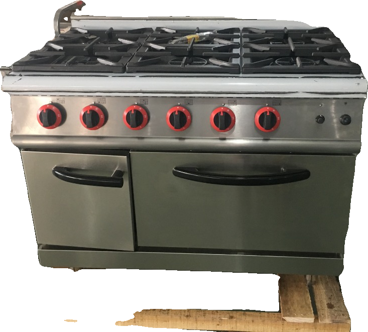 6-Burner Commercial Gas Range Oven, Chinese Cooking Range