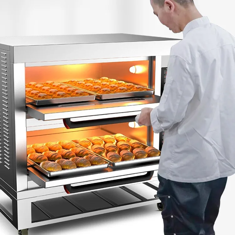 Freestanding Bakery Equipment Bread Making Machine Gas Commercial Pizza Oven
