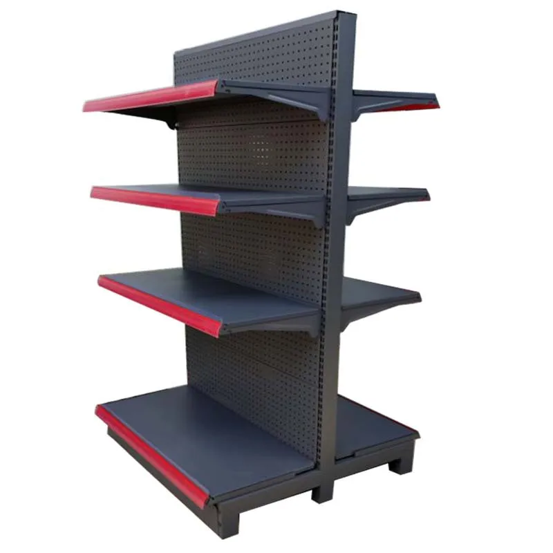Good Price Customized Sale Metal Material Double Sided Supermarket Customizable Grocery Store Display Shelves