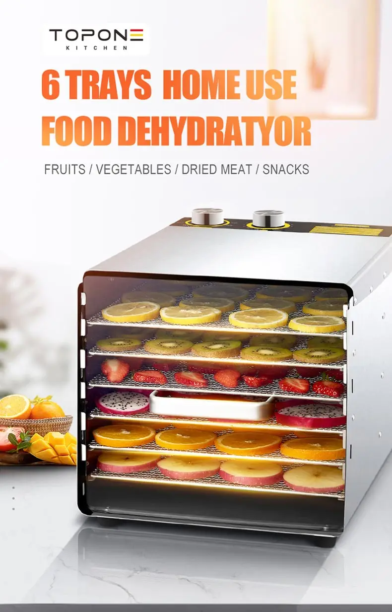 6 Trays home dehydrator machine fruit dehydrator for food dryer machine with CE