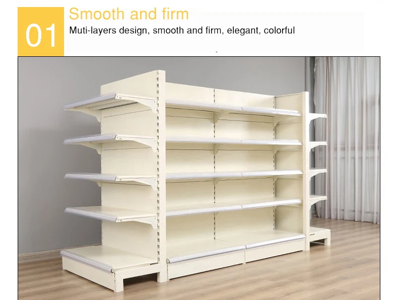 Factory direct supermarket shelf retail good quality gondola one side double side shelf supermarket durable rack