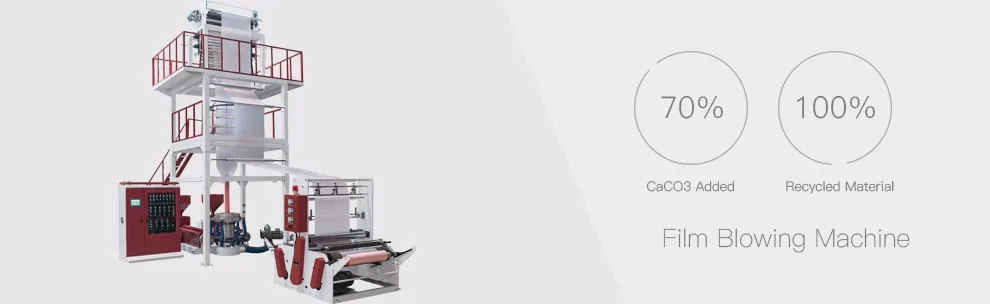 SJ-50 film blowing machine HDPE LDPE Polyethylene Nylon Plastic PE plastic film making machine