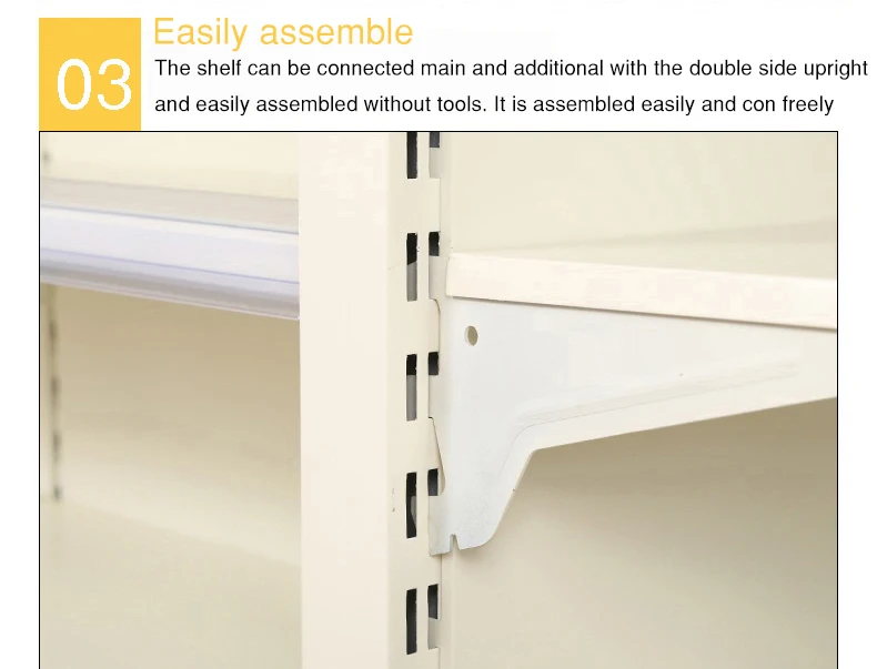 Factory direct supermarket shelf retail good quality gondola one side double side shelf supermarket durable rack