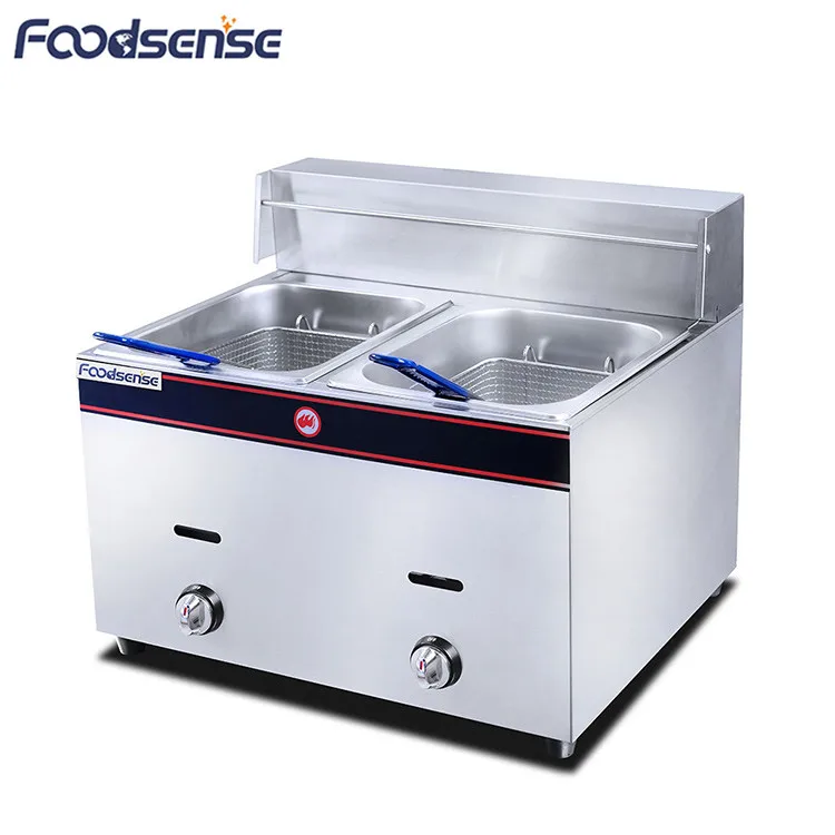 Manufactory Supply 2-Tank 2-Basket Gas Fryer Small French Fries Fryer For Sale,Health Fryer Offers