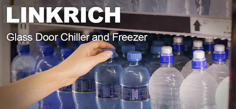 Glass Display Cabinet Commercial Beverage Cooler Chiller Refrigerator
