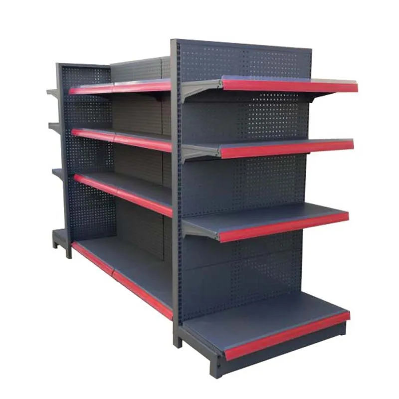 Good Price Customized Sale Metal Material Double Sided Supermarket Customizable Grocery Store Display Shelves