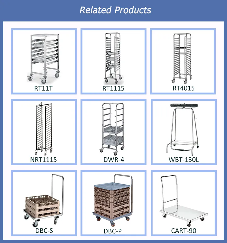 Stainless Steel Bakery Tray Rack Trolley