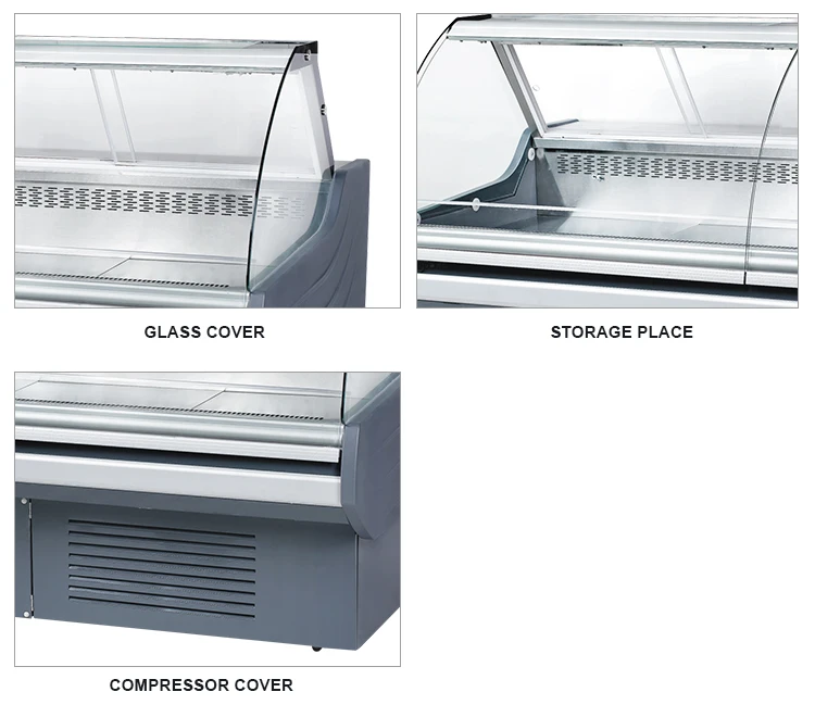 Linkrich Commerical Supermarket Fresh Meat Showcase Chiller /Industrial chiller freezer