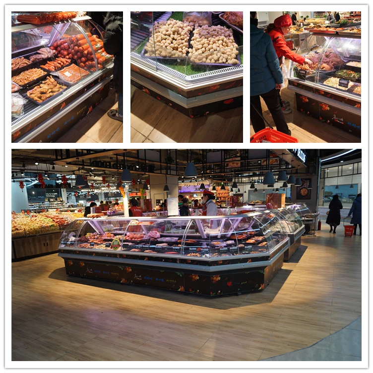 commercial meat deli display freezer refrigerated deli cooler showcase