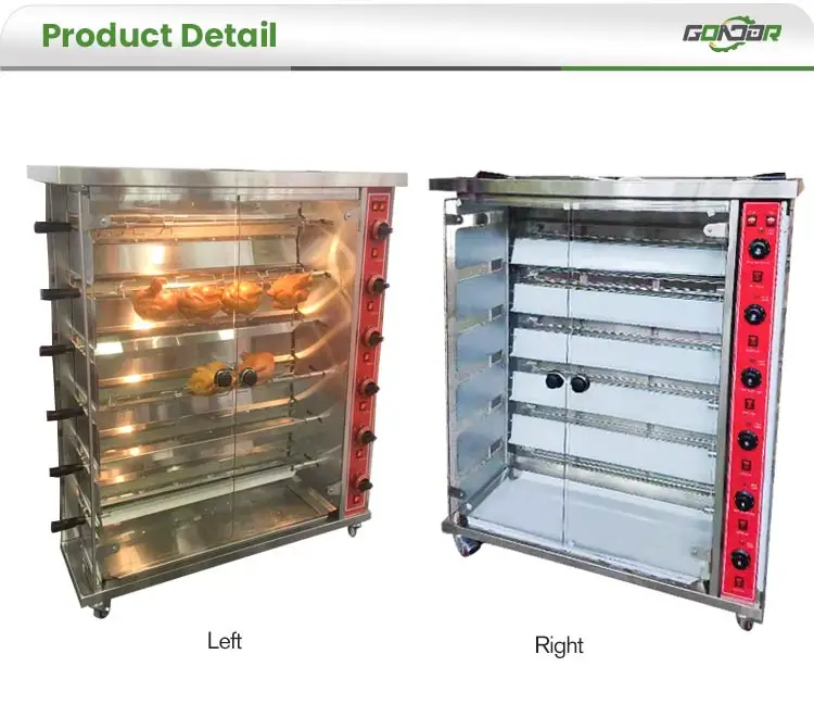 Commercial Grill Machine Automatic Gas Rotate Roaste Chicken Roaster Rotisserie Oven in Philippines