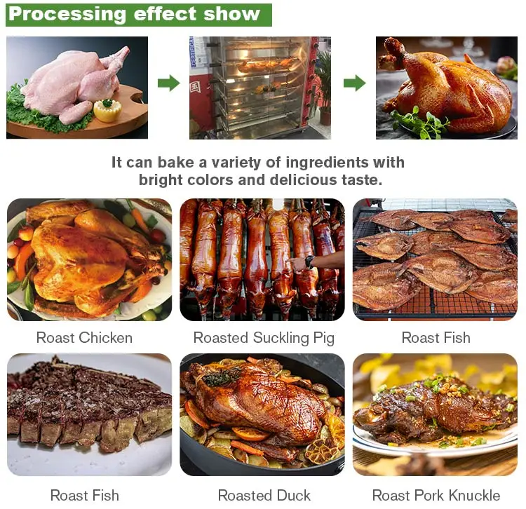 Commercial Grill Machine Automatic Gas Rotate Roaste Chicken Roaster Rotisserie Oven in Philippines