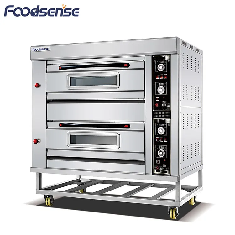 Stainless Steel 2 Deck 4 Tray Gas Baking Oven For Bread And Cake,Industrial Cake Baking Oven