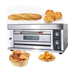 Bread Pie Bake 3 Deck 12 6 Tray Gas Termostats Deck Bagel Oven Price Business Oven for Sale of Cake