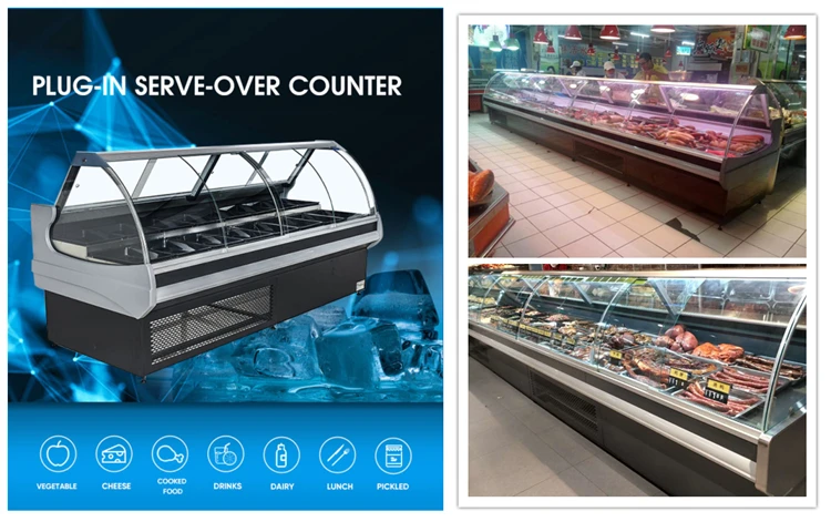commercial meat deli display freezer refrigerated deli cooler showcase