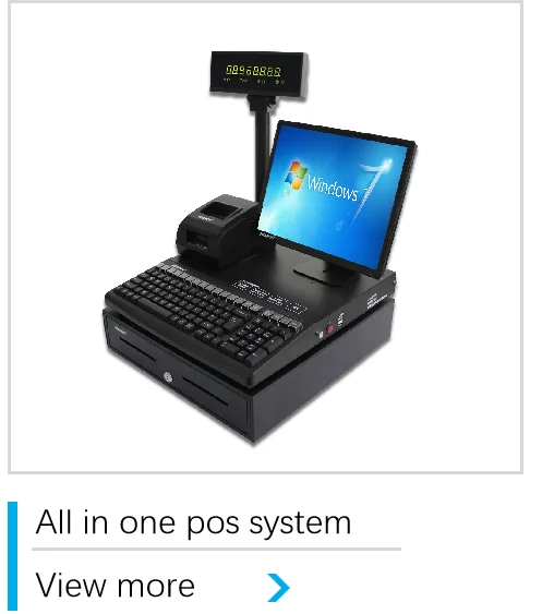 Pos manufacturers full set all in one pos system cash registers built in 80mm receipt printer