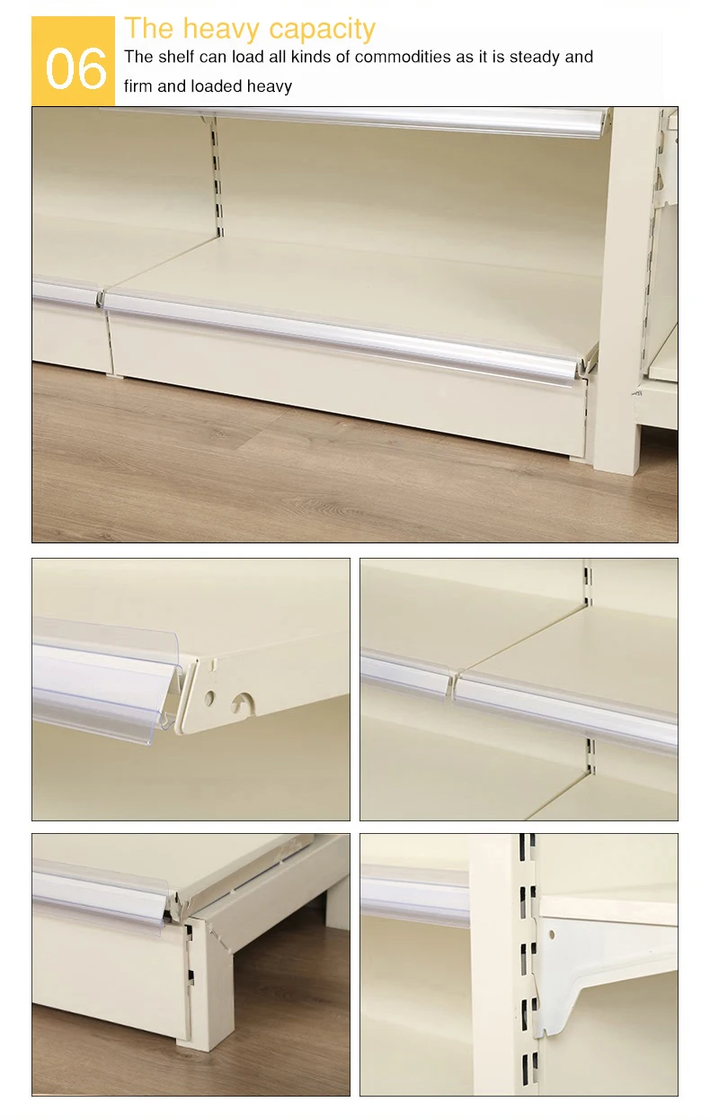 Factory direct supermarket shelf retail good quality gondola one side double side shelf supermarket durable rack
