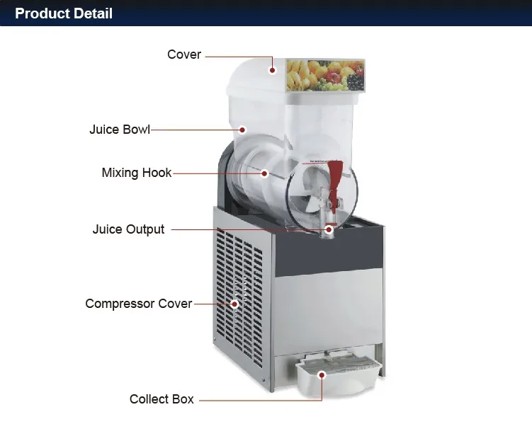 Commercial Single Smoothie Slush Machine