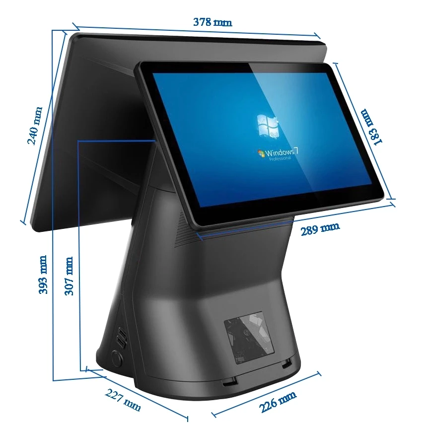 Pos manufacturers full set all in one pos system cash registers built in 80mm receipt printer