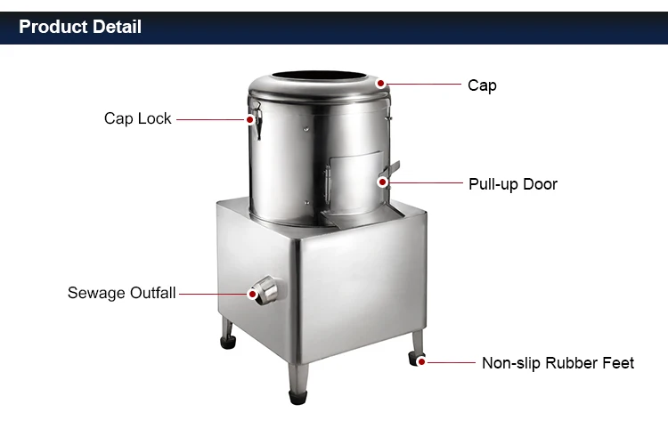 Perfect Performance Restaurant Commercial Industrial Potato Peeling Machine PP-15C