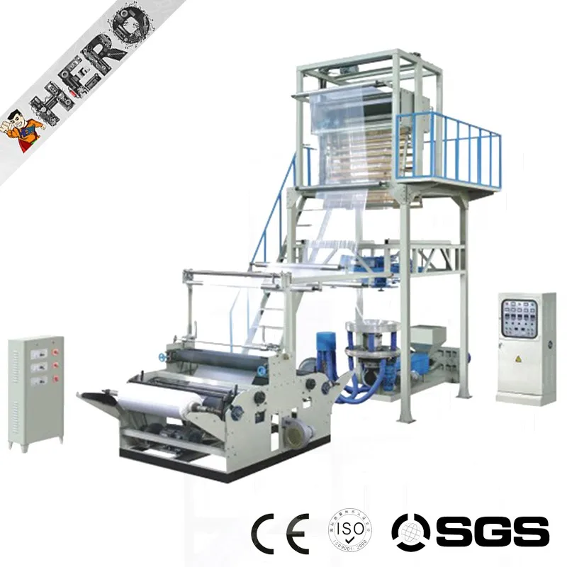 SJ-50 film blowing machine HDPE LDPE Polyethylene Nylon Plastic PE plastic film making machine