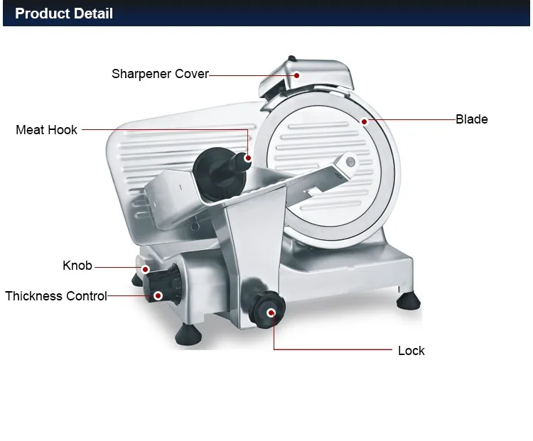 Food Preparation-Semi-autometic Meat Slicer-Diameter 195mm-SL-195ES-6