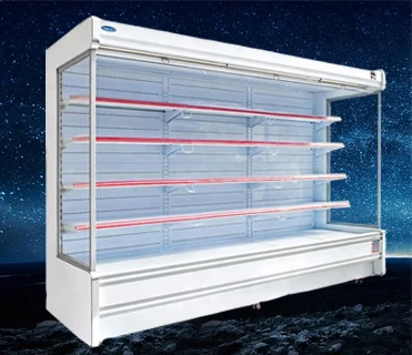 Commercial supermarket curved glass fresh meat deli chiller showcase