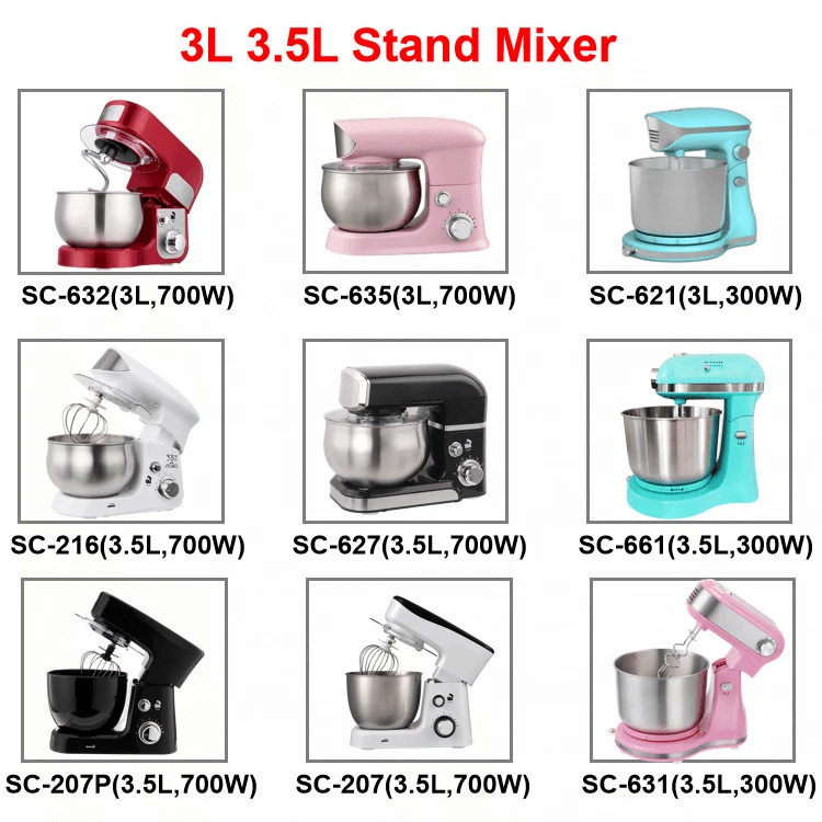 3L 3.5L 4L 5L 6L 6.5L 7L 8.5L 10L 12L Electric Cake Dough Mixer Planetary Bakery Flour Mixer Digital Kitchen Stand Food Mixers